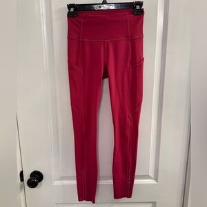 Lululemon Fast & Free 7/8 Tight II *Nulux 25" Violet Red